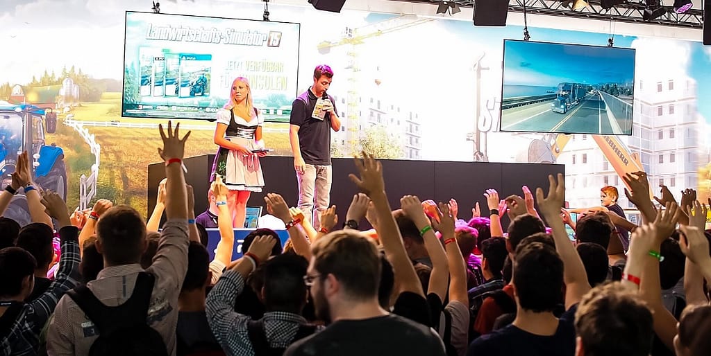 Farming Simulator 22 at a games fair