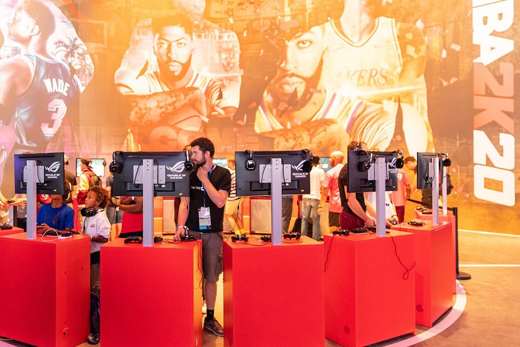 NBA 2K22 auf einer Spielemesse