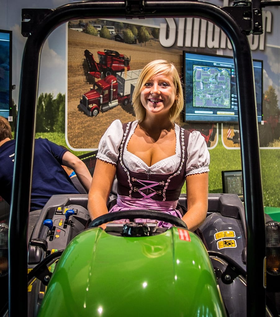 Farming Simulator 25 at a games fair